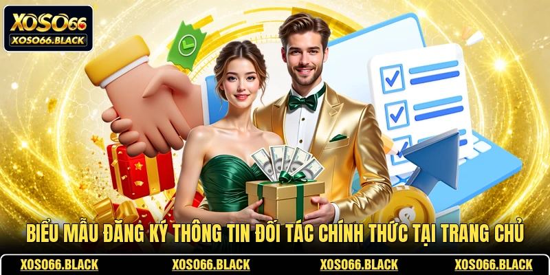 Biểu mẫu đăng ký thông tin đối tác chính thức tại trang chủ
