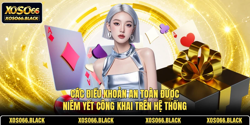 Các điều khoản an toàn được niêm yết công khai trên hệ thống